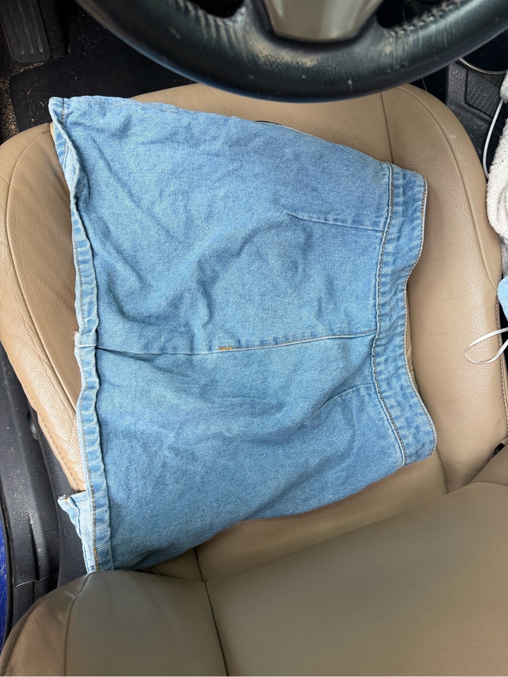 Lioness Light Blue Denim Skirt